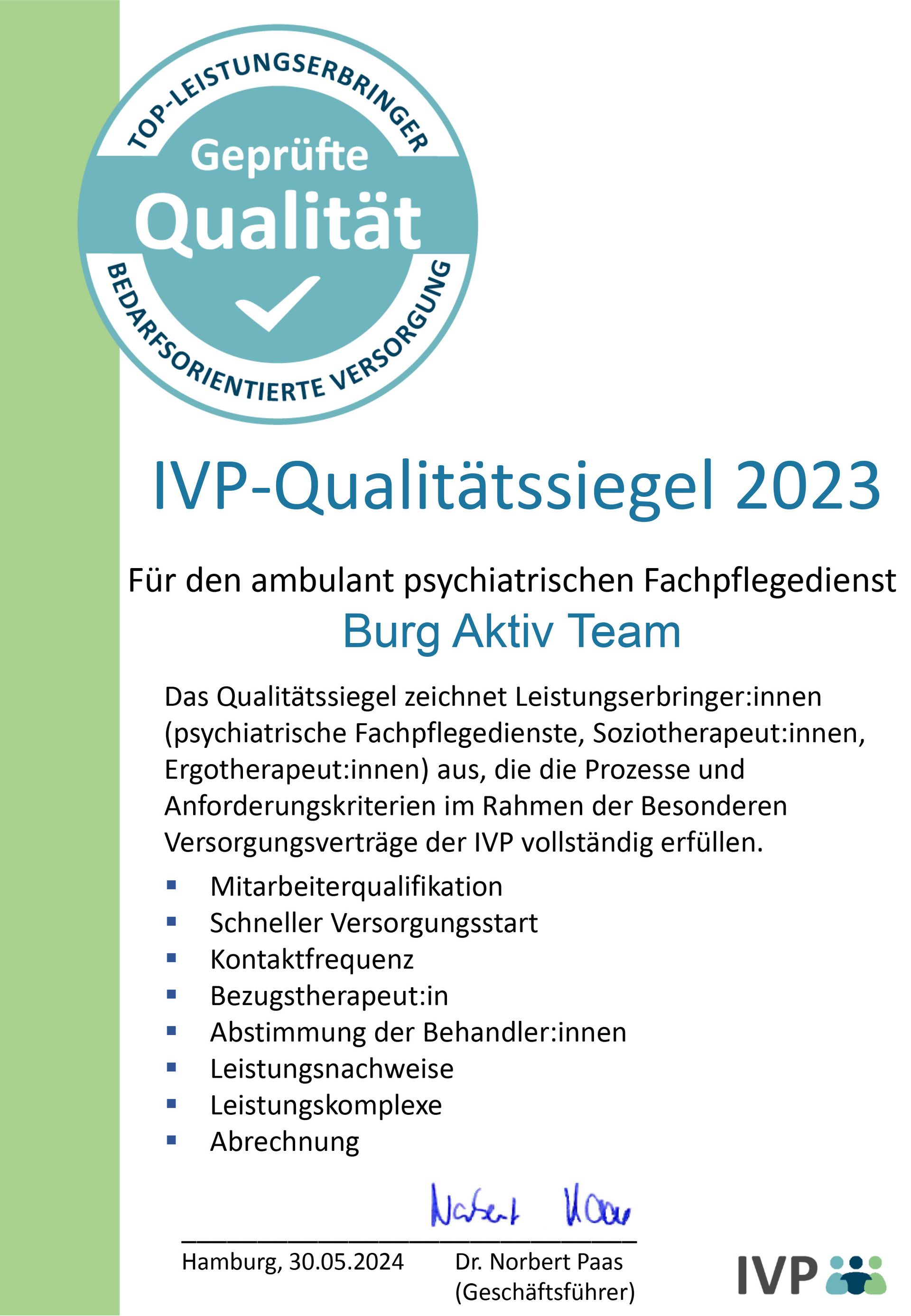 IVP-Qualitätssiegel 2023