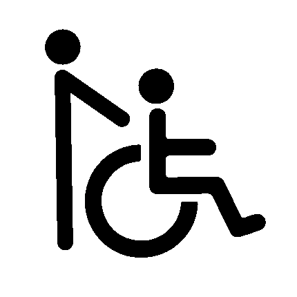 Piktogramm: Eingeschränkt barrierefrei