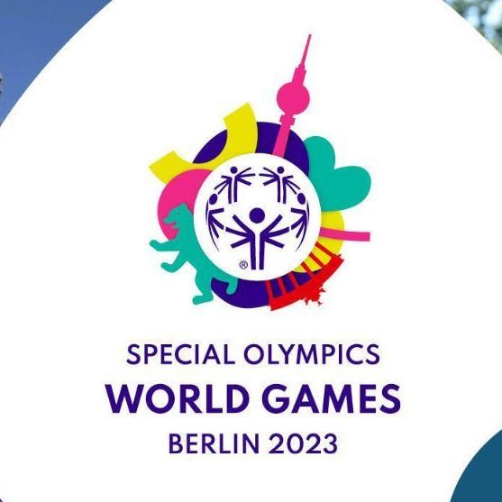 Das bunte Logo der Special Olympics World Games in Berlin 2023
