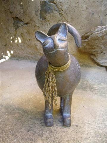 Chat Terre Patine bronze clair