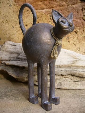 Chat Terre Patine bronze clair