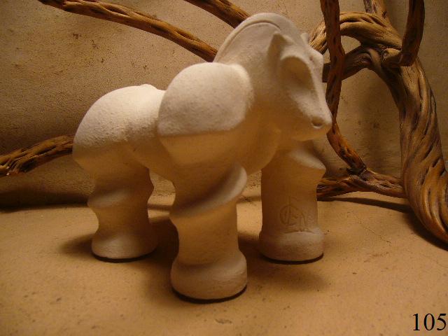Cheval Argile Blanche