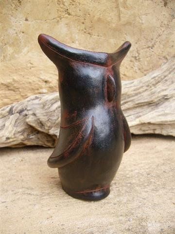 Chouette Argile Poli noire ébène
