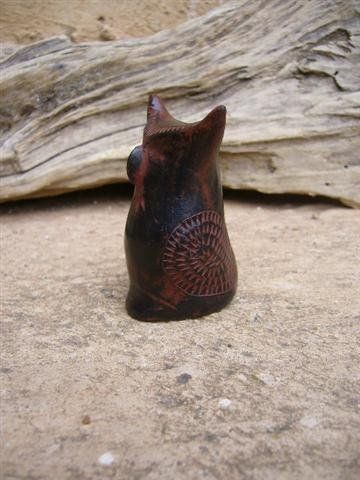 Chouette Argile Poli noire ébène