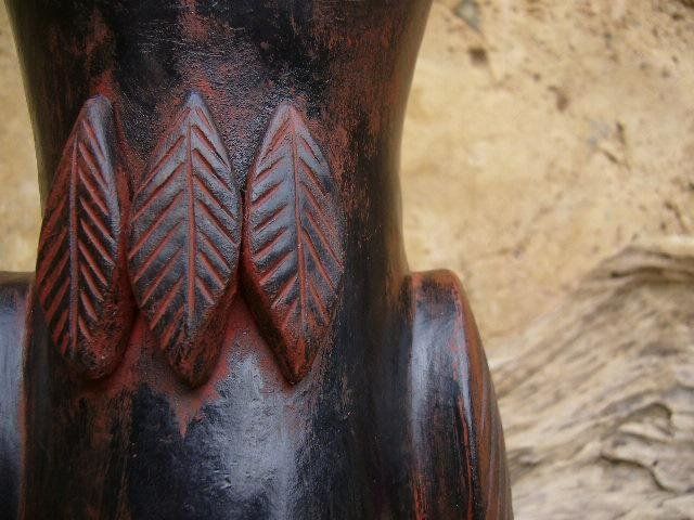 Chouette Argile Poli noire ébène