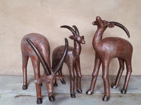 Gazelle terre patine cuivre