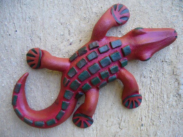 Lézard Mural peint acrylique