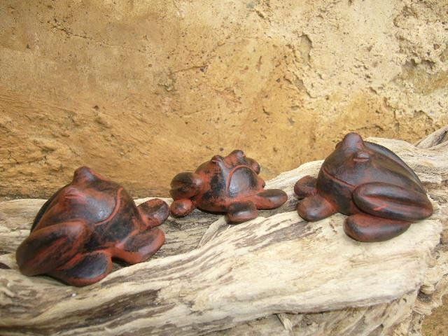 Grenouilles Terre Patine Bronze & rouille