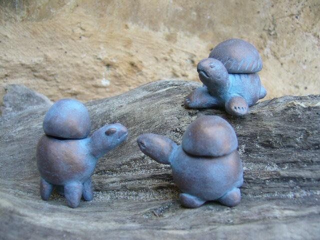 Tortue Terre patinée