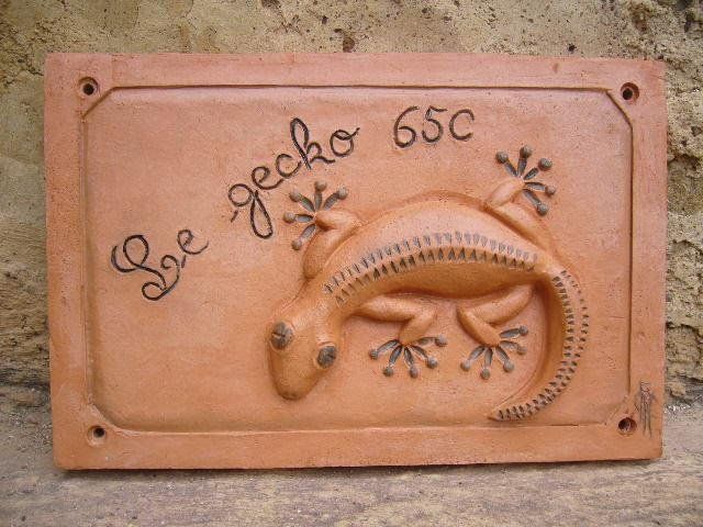 Plaque murale Grès petite chamotte et oxyde noir