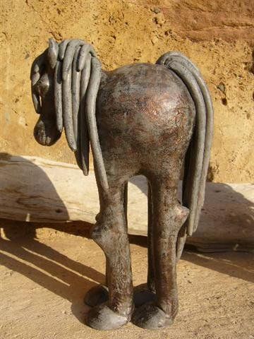 Cheval Bob Terre patine cuivre