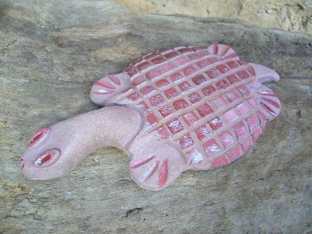 Tortue grès patine rose