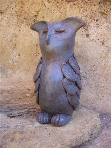 Chouette Terre Patine Bronze clair
