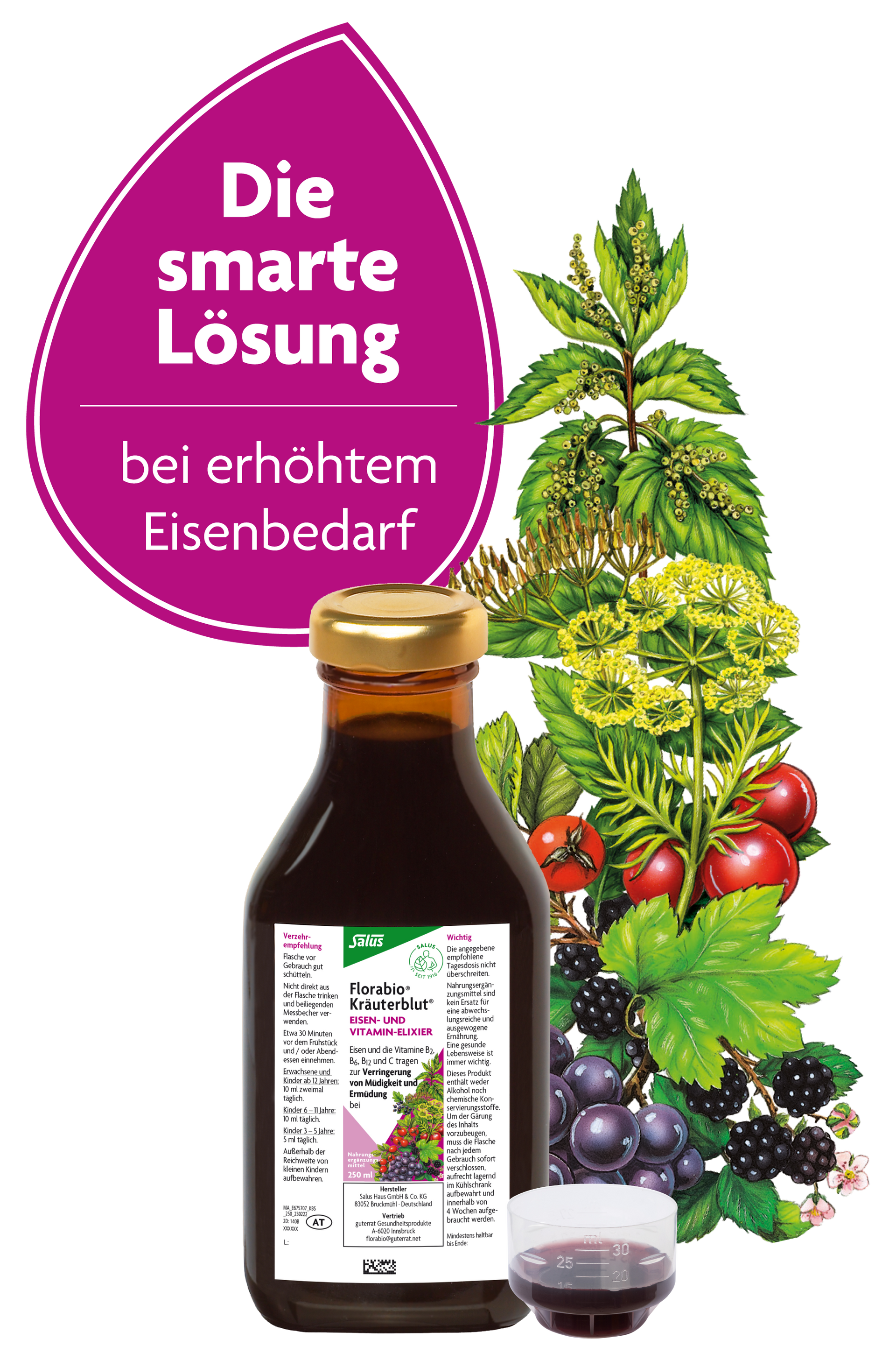 Florabio Kräuterblut, Eisen- und Vitamin-Elixier