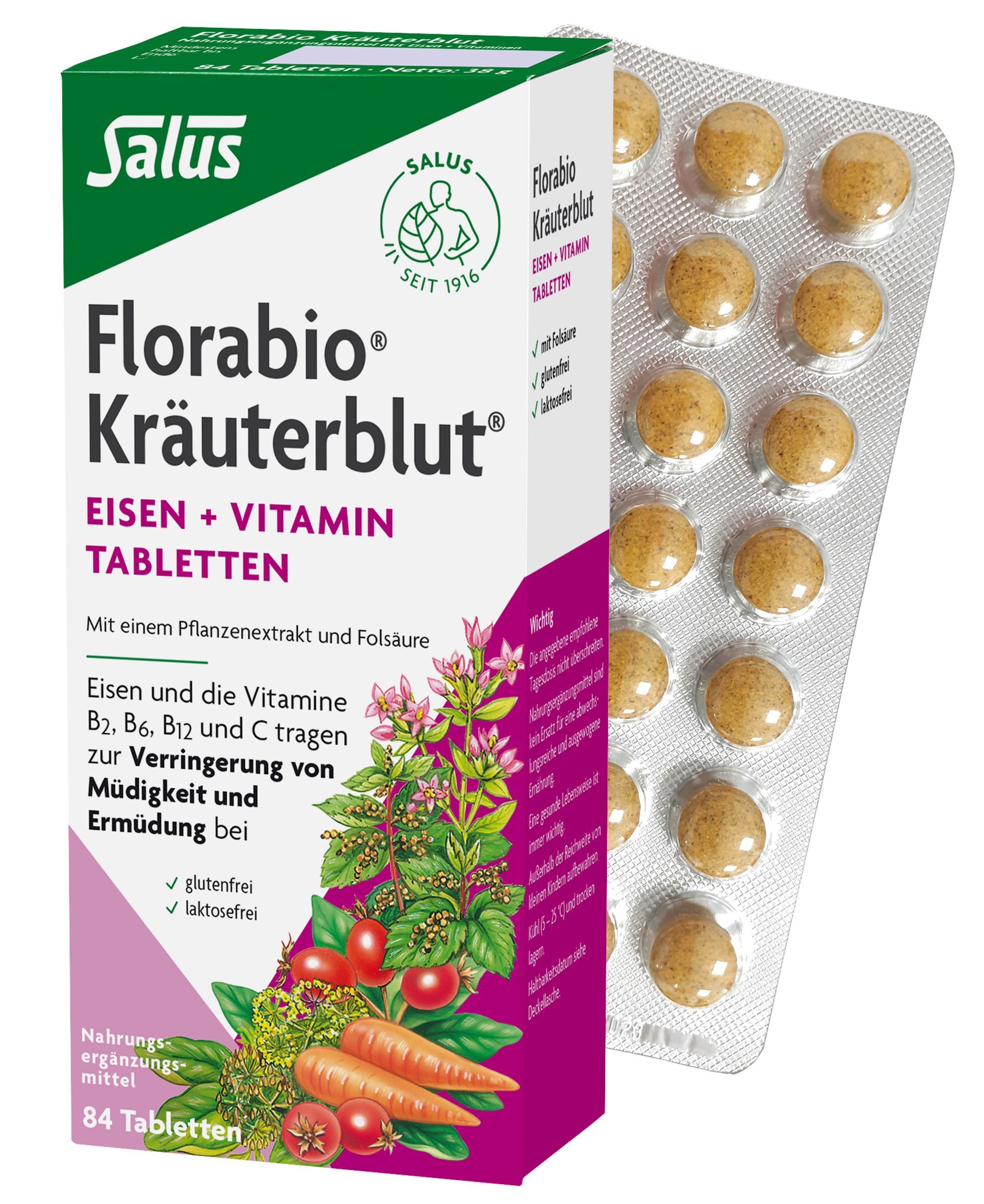 Florabio Kräuterblut Tabletten mit Tabletten-Blister