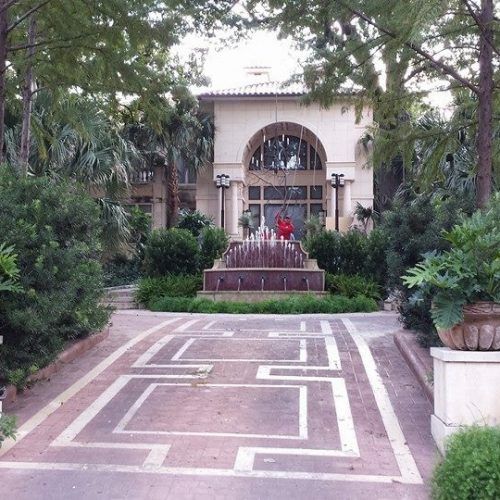 front of a residential home