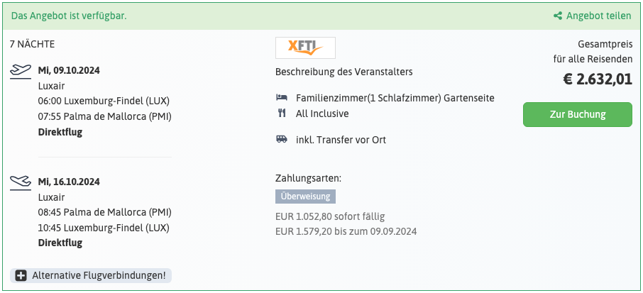 Urlaubsdeal Iberostar Pinos Park im Oktober