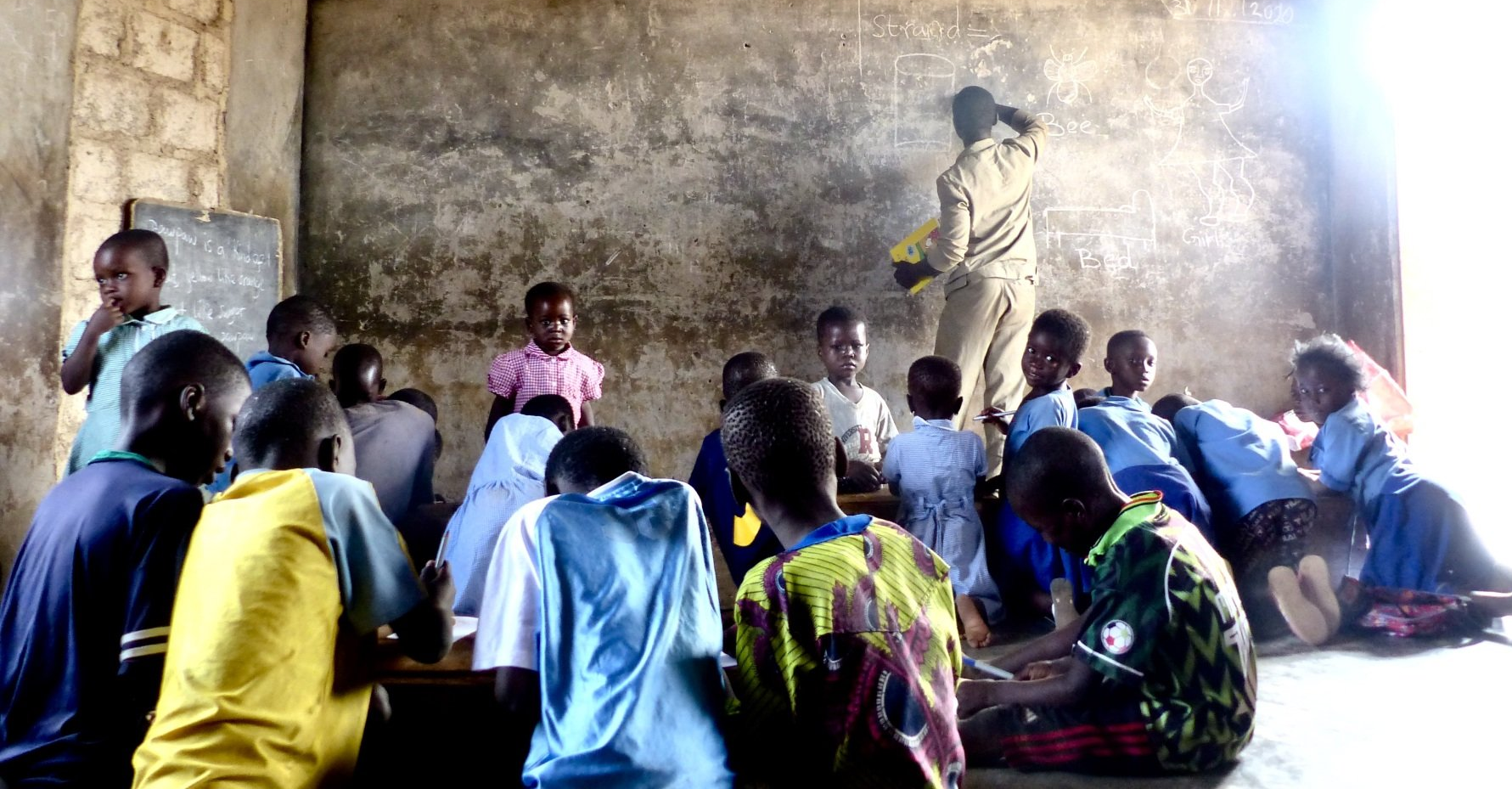 Die Schule 2010 im alten Gebäude Afrika, Entwicklungshilfe, Waisenhaus, Praktikum, Freiwillige, Freiwilligendienst, Ghana, Nasia, Grundschule, soziales Projekt, Hilfe für Afrika, Sozialpädagoge, Förderverein, Auslandsjahr, Praktikum in Afrika, Abenteuer, soziales Engagement, Spenden sammeln