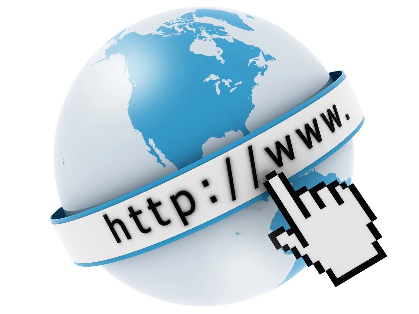 Symbolbild Globus mit einer URL-Zeile als Gürtel