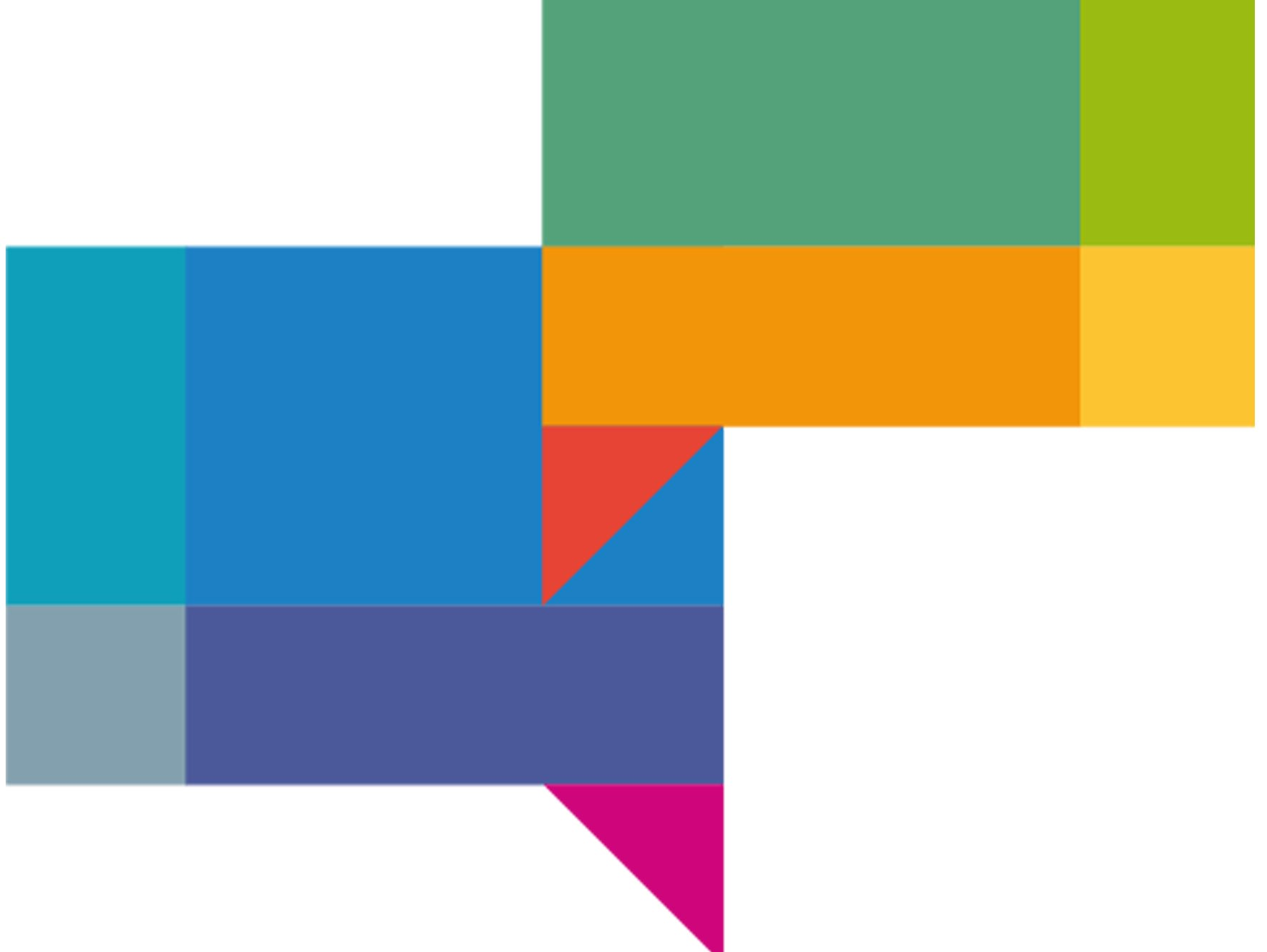 Bunte Sprechblasen für Kommunikation und Kontakt