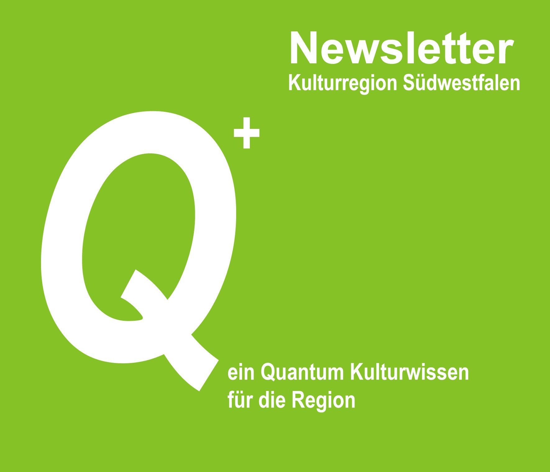 Logo des Newsletters der Kulturregion Südwestfalen Q + ein Quantum Kulturwissen für die Region.