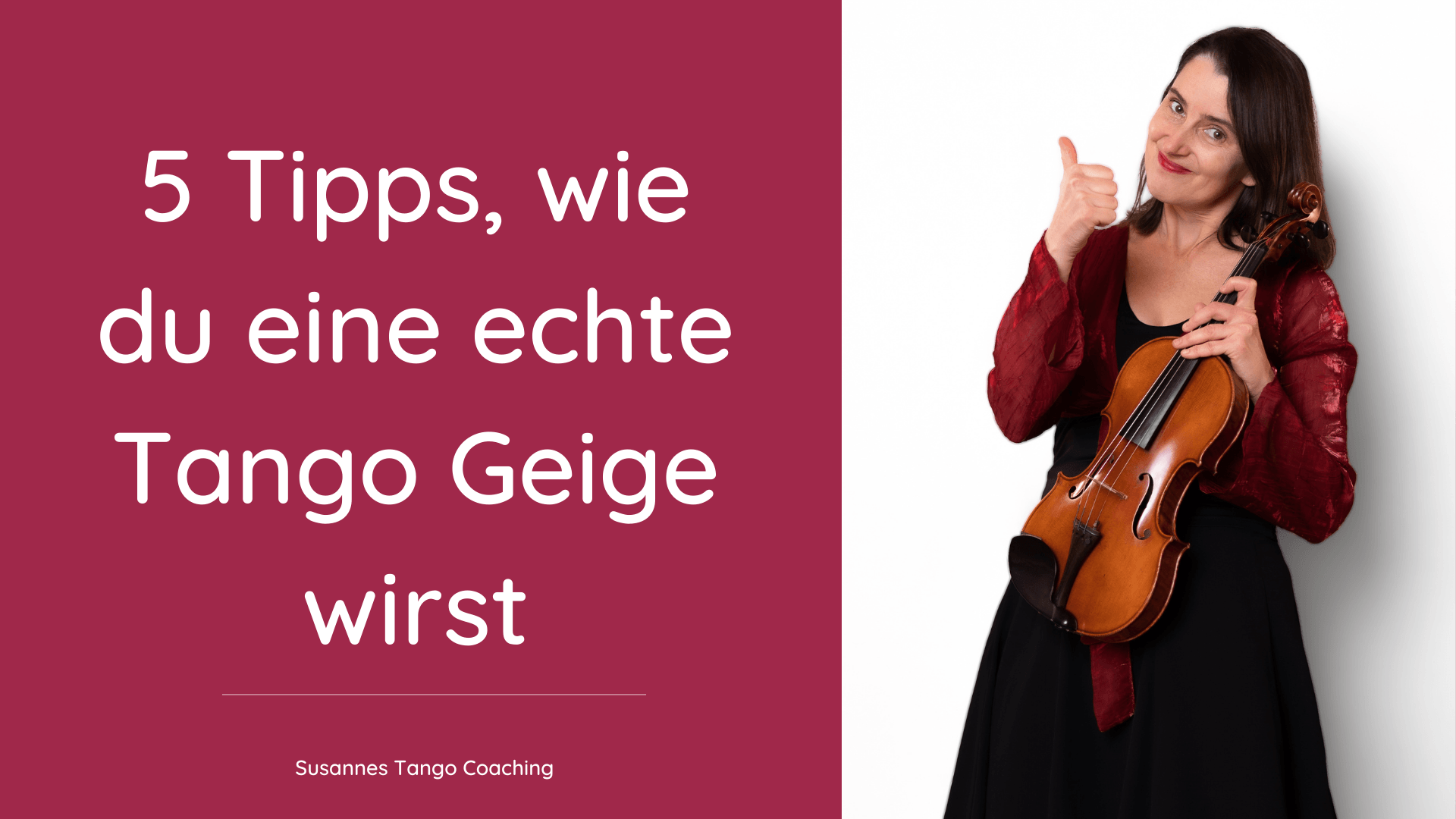 Tango spielen Präsentation Susanne Hofmann Violine
