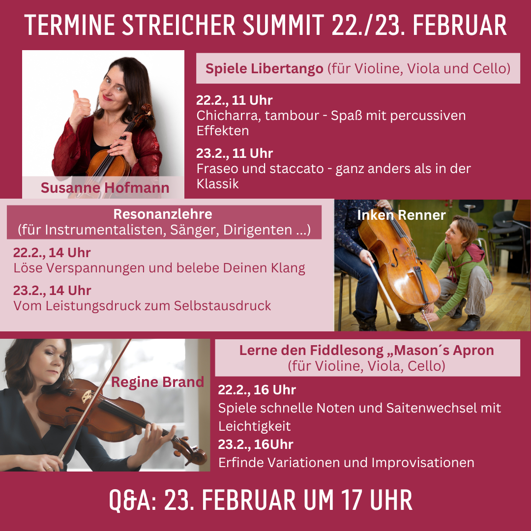 Streicher Summit Susanne Hofmann Violine