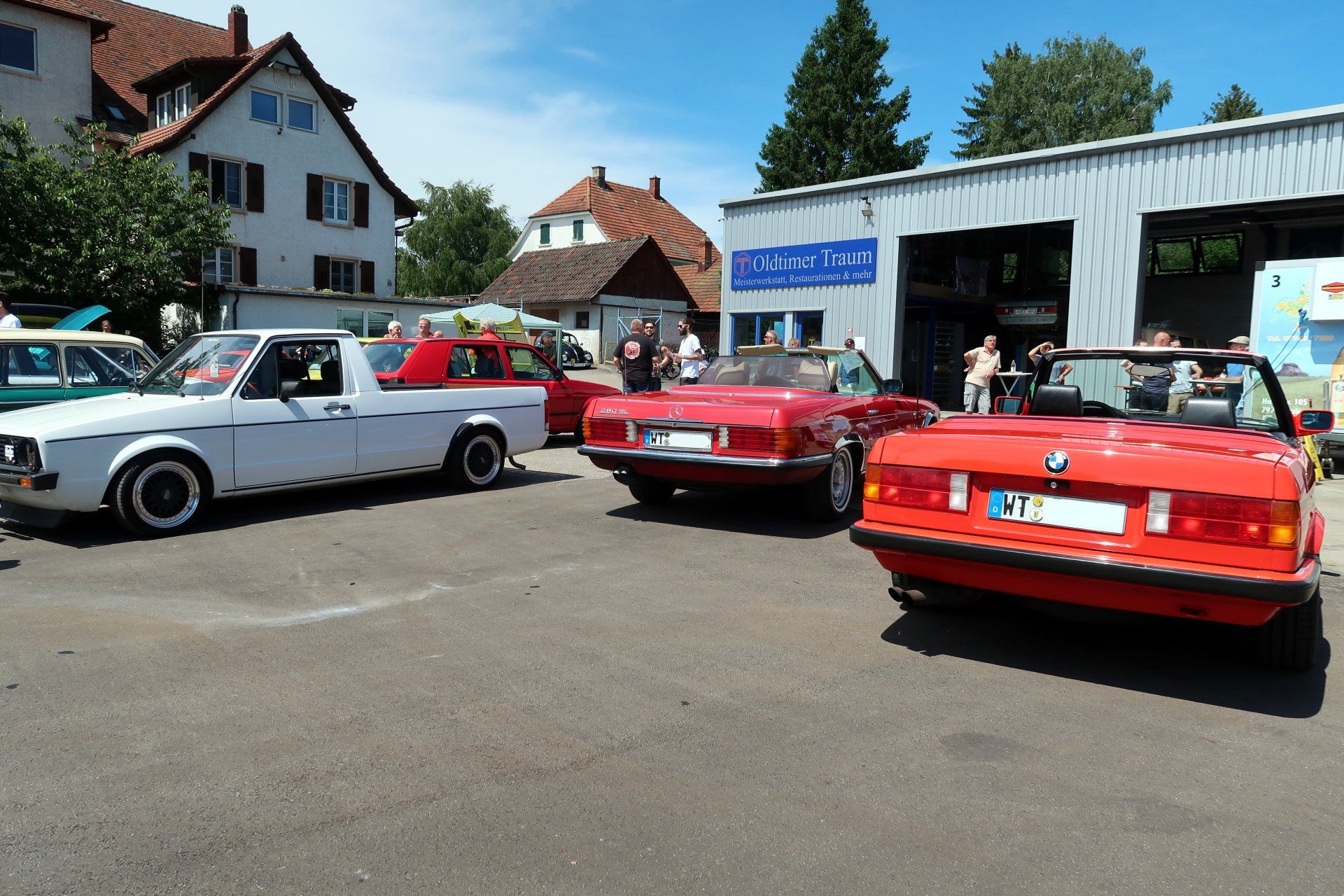 BMW E30, Mercedes SL, VW Caddy, Golf