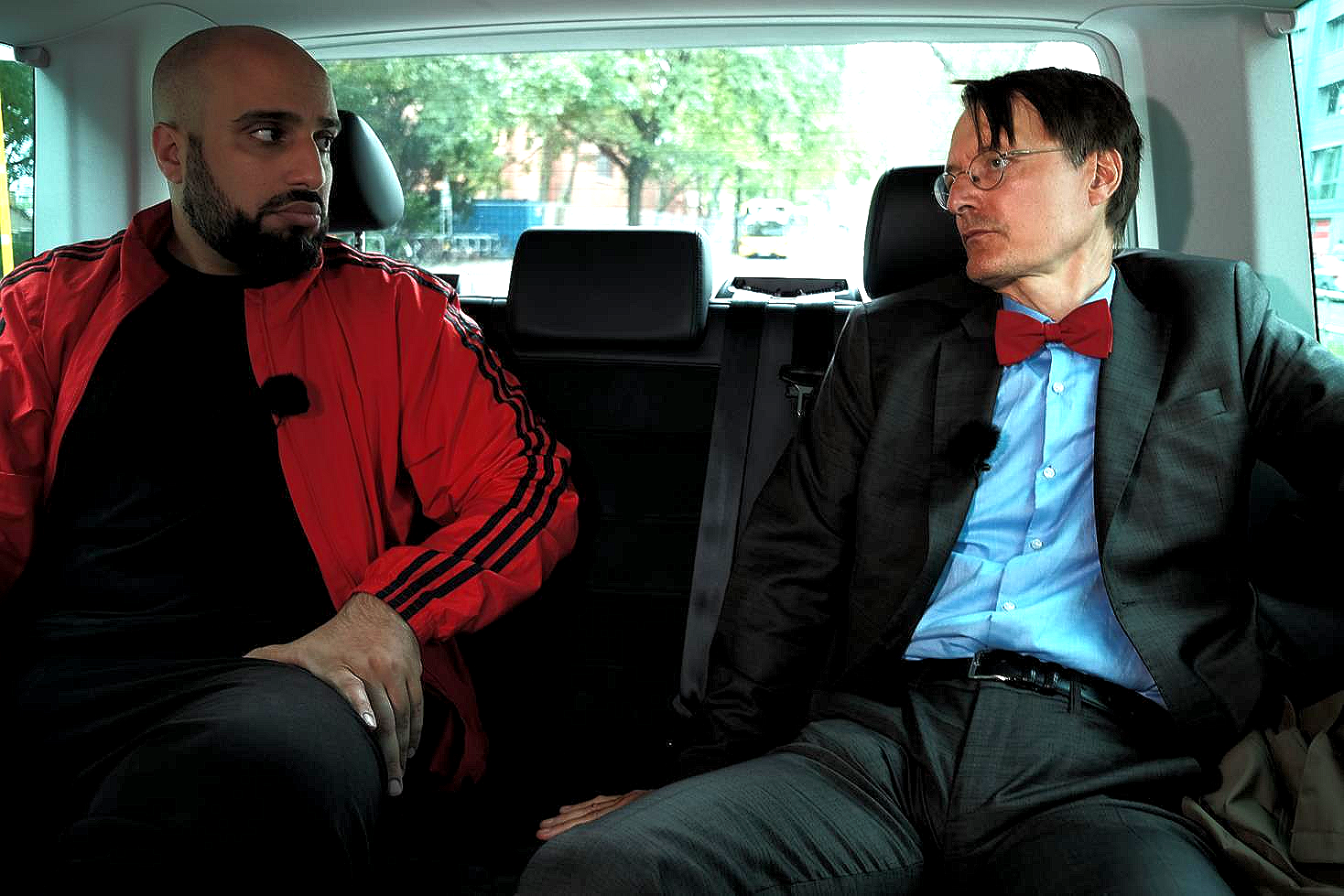 Dreharbeiten: Abdel Karim entführt Karl Lauterbach für 2 Tage. Endlich Klartext Gewinner Deutscher Fernsehpreis 2018