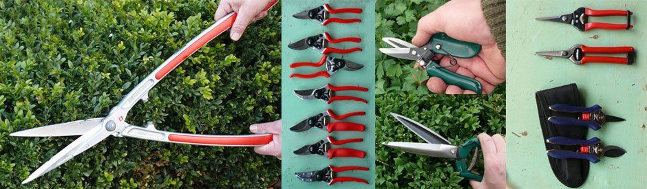 Felco Gartenscheren, Kunde Gartenscheren, Formschnittscheren, Buchsbaumscheren, Heckenscheren, Kräuterschere, Präsentierschere, Blumenschere, Ausputzschere