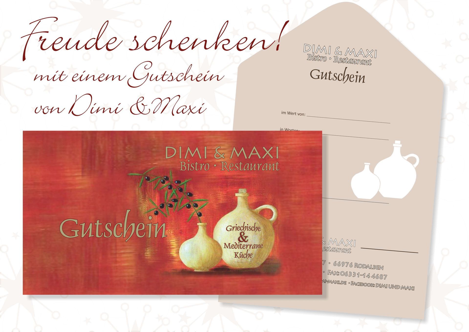 Aus Erfahrung von unsere Gäste ich eine Gutschein bei Dimi und Maxi beste Geschenk