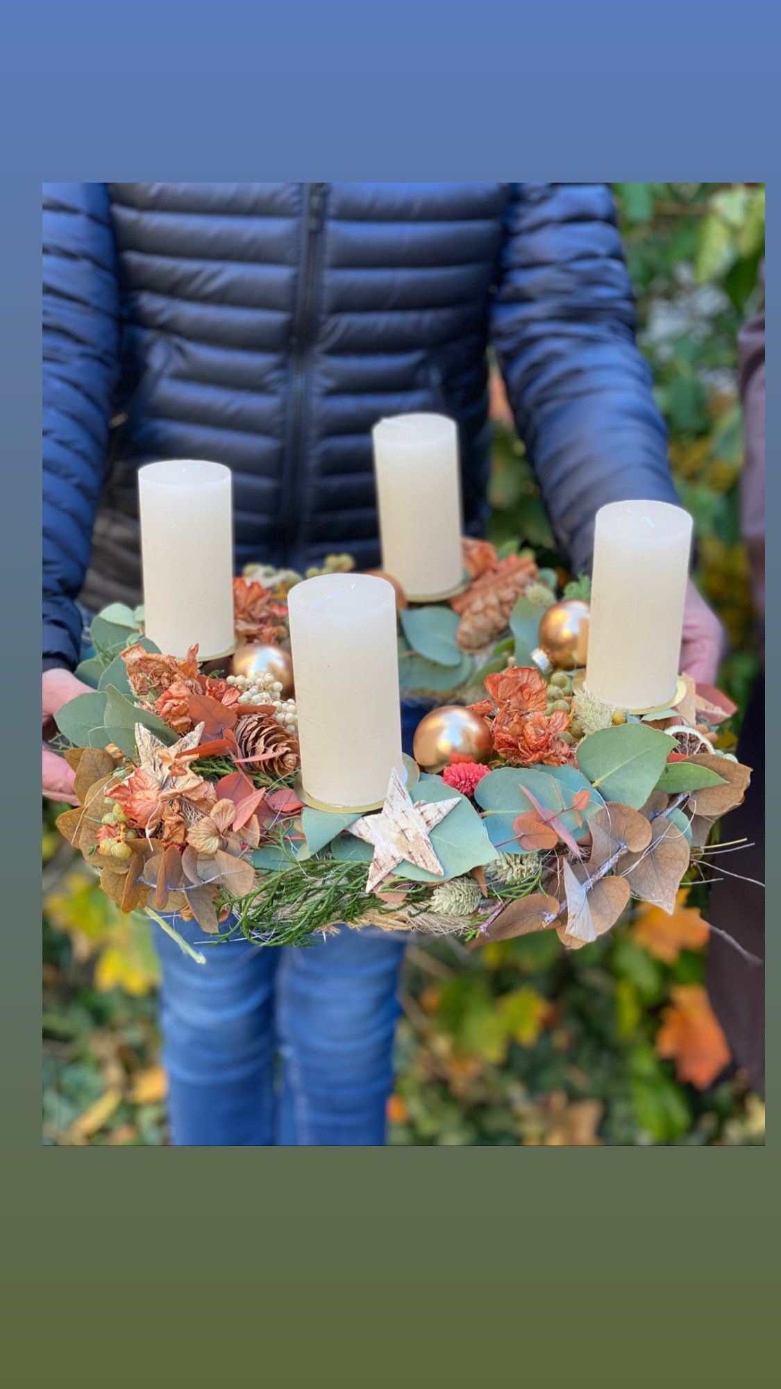 Adventskranz binden als Firmen Event