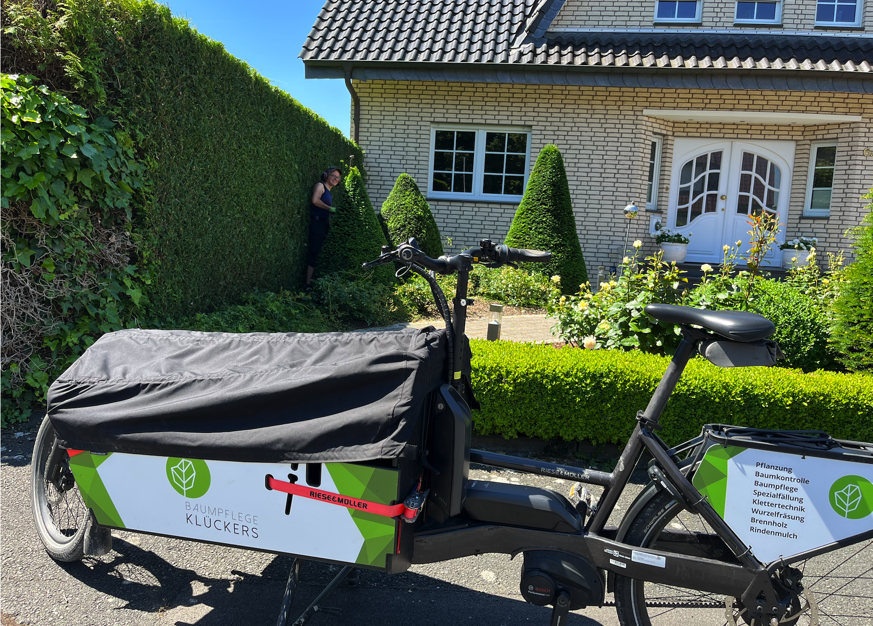 Lastenfahrrad für die Gartenpflege