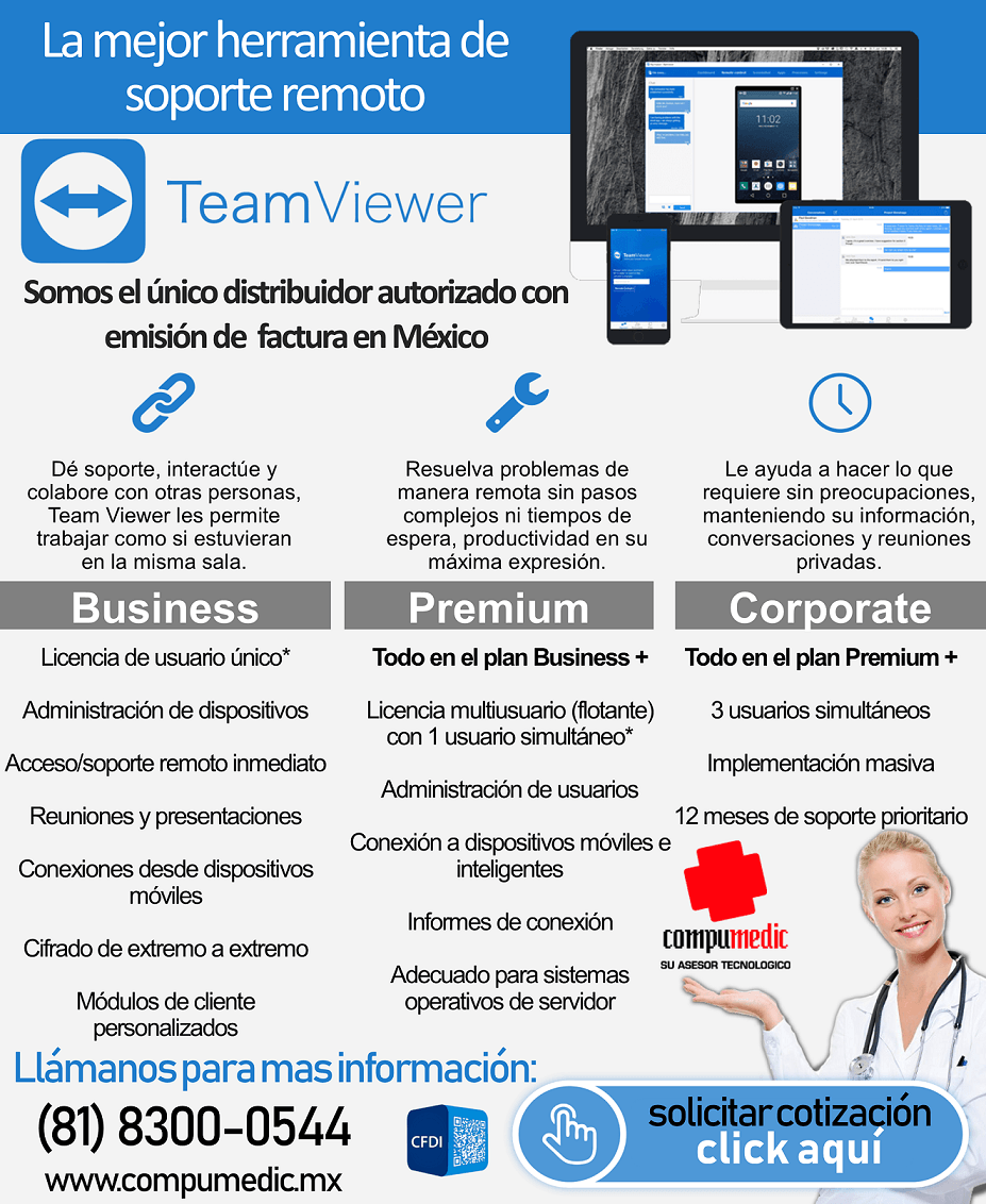 TeamViewer Costo de Licencia en Mexico