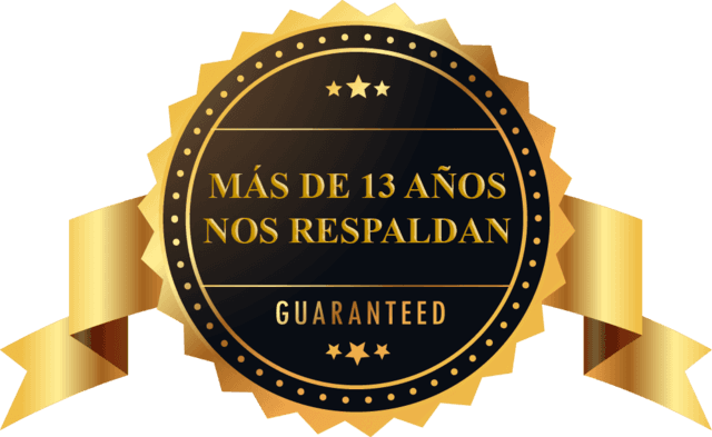 mas de 13 años de experiencia nos respaldan