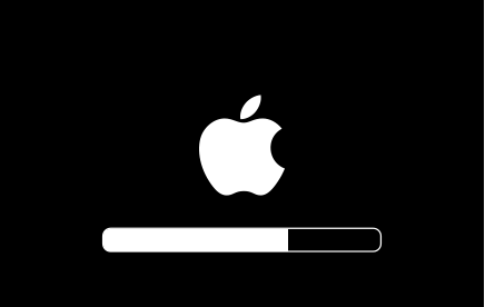 Logotipo de Apple en Pantalla de Mac