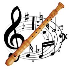 Recorder shown over music