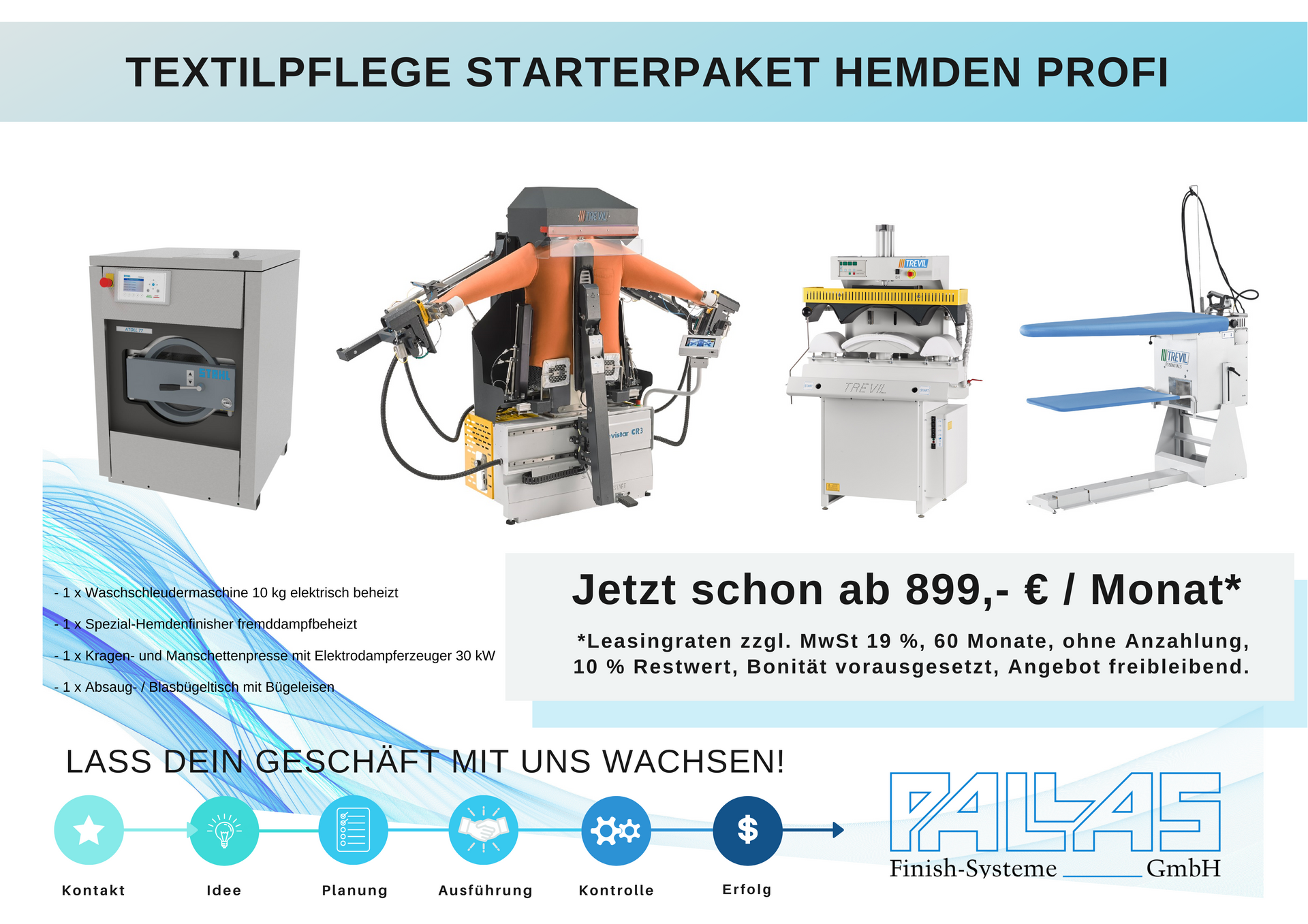 Es ist Ihre Chance! Hygiene ist heute wichtiger als je zuvor. Gewaschen, gereinigt und gebügelt wird immer und überall. Jetzt selbstständig machen und die eigene Existenz sichern - deutschlandweit! Sie möchten sich gerne mit einem Waschsalon, einer Textilreinigung oder einer eigenen Wäscherei selbständig machen? Wir unterstützen Sie bei der Planung, Einrichtung und dem Betreiben hochmoderner Waschsalons, einer Textilreinigung oder Wäscherei mit neuester Maschinentechnik und unserem Know-How. Für weitere Informationen nehmen Sie bitte persönlichen Kontakt mit uns auf.