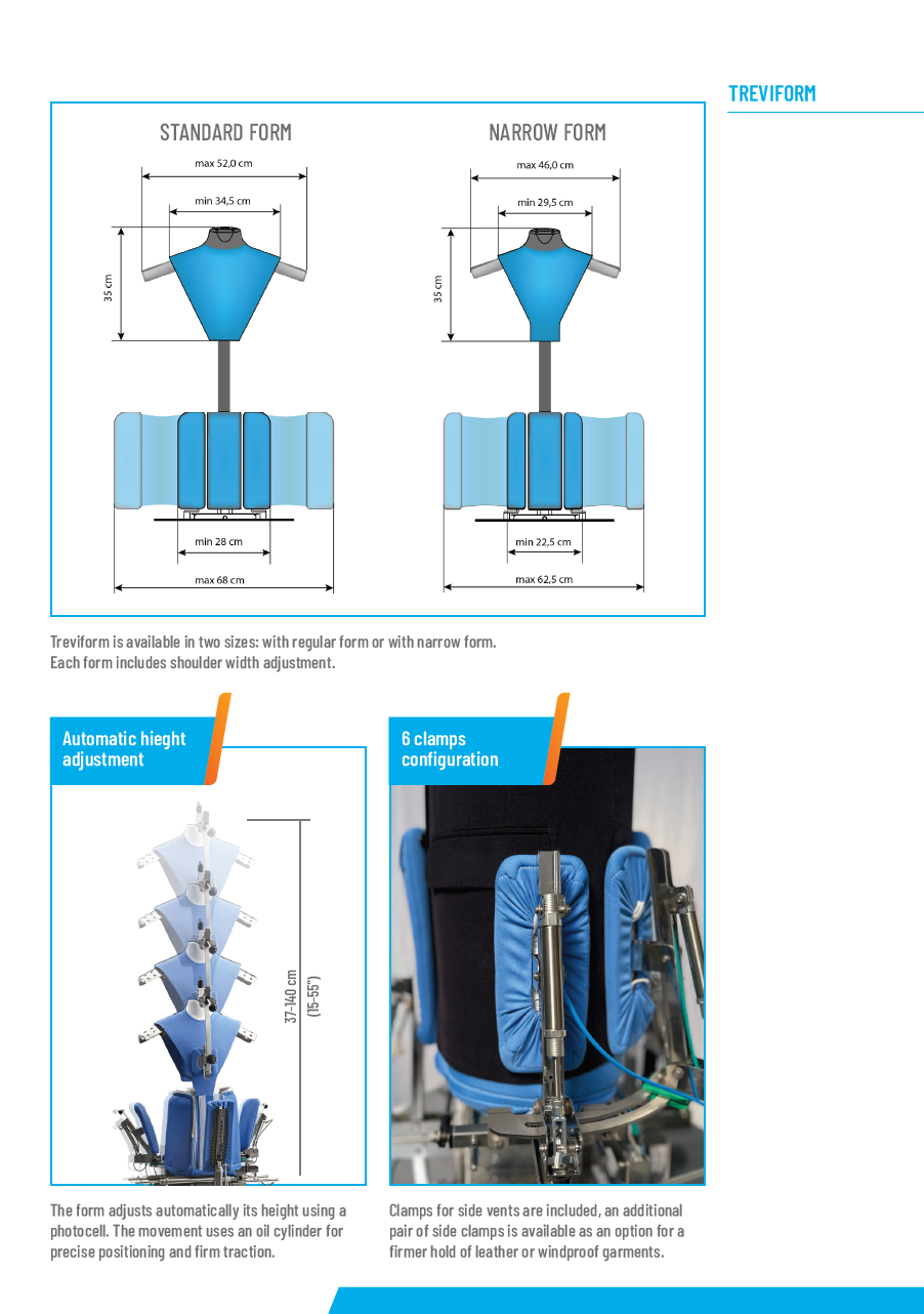 Der neue PALLAS TREVIL Garderobenformer Treviform. Mit kalter Frontleiste, Mit Seitenspannern und Rückenleiste, Mit neuem Touch-Steuercomputer, Mit Seiten- und Längsstreckung, Mit drehbarem Puppenkörper, Mit höhenverstellbarem Puppenkörper, Mit Dampfgebung- und Heissluft, Vollpneumatisch gesteuert, Auf Wunsch mit Frequenzsteuerung, Auf Wunsch mit Bügeleisen, Auf Wunsch mit Dampferzeuger, Für Sakko´s, Jacken und Mäntel.