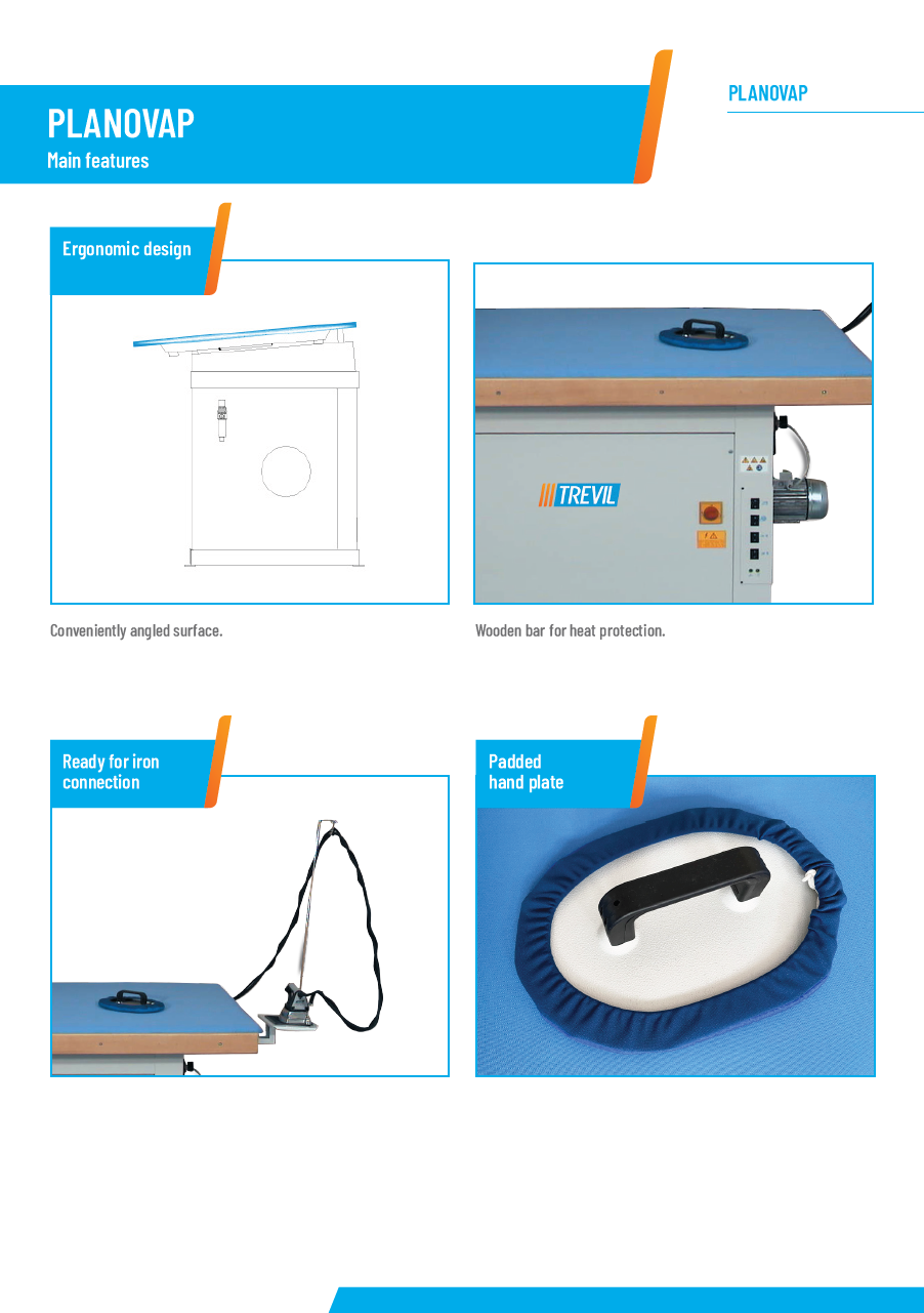 Der neue PALLAS TREVIL Bügeltisch Vulkana, Mit Absaugung auf der Bügelfläche, Mit Gebläse auf der Bügelfläche, Mit Unterdampf auf der Bügelfläche, Mit Höhenverstellung der Bügelfläche, Mit elektrisch beheizter Bügelfläche, Mit Kleiderauffangtuch, Mit Fußpedalsteuerung, Optional mit Dampferzeuger und mit Bügeleisen, Optional mit Schwenkarm und Ärmelform, Optional mit Beleuchtung u. v. m.