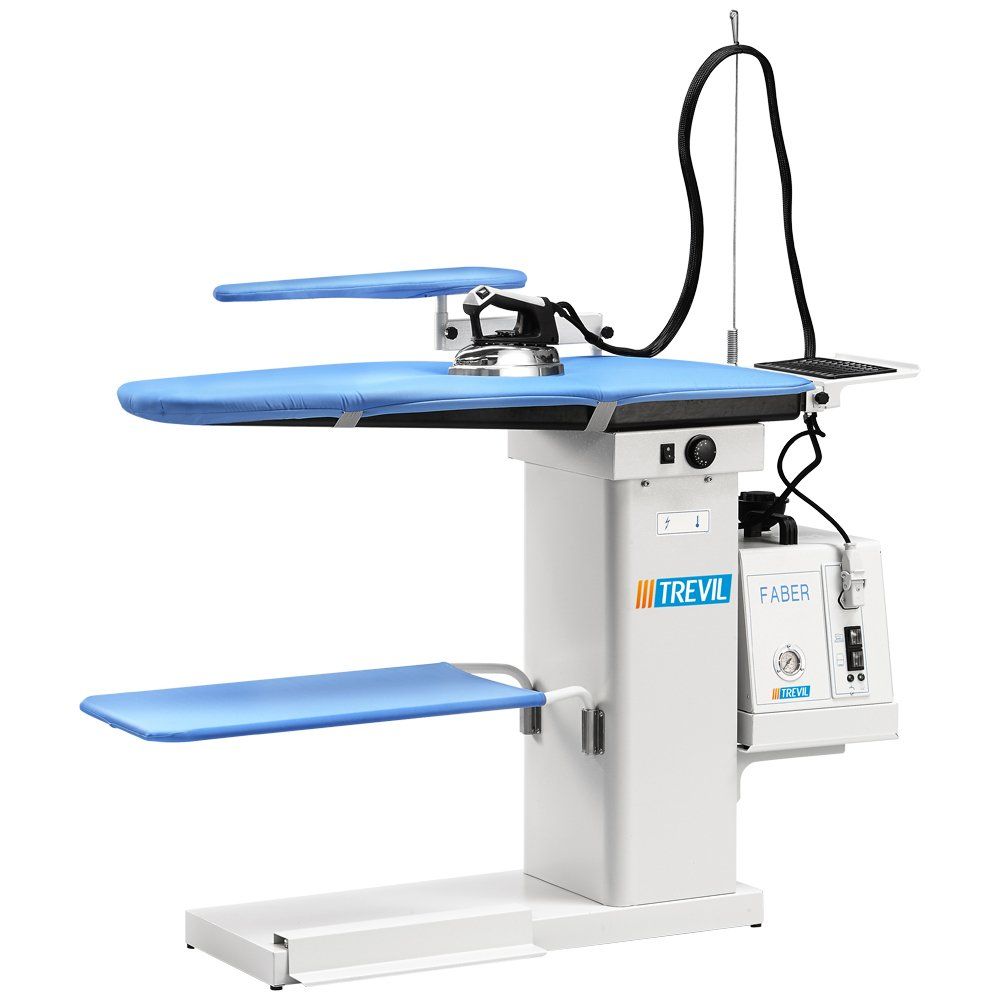 Der Bügeltisch Domostir 3000 mit Dampferzeuger Faber 1230 und Bügeleisen