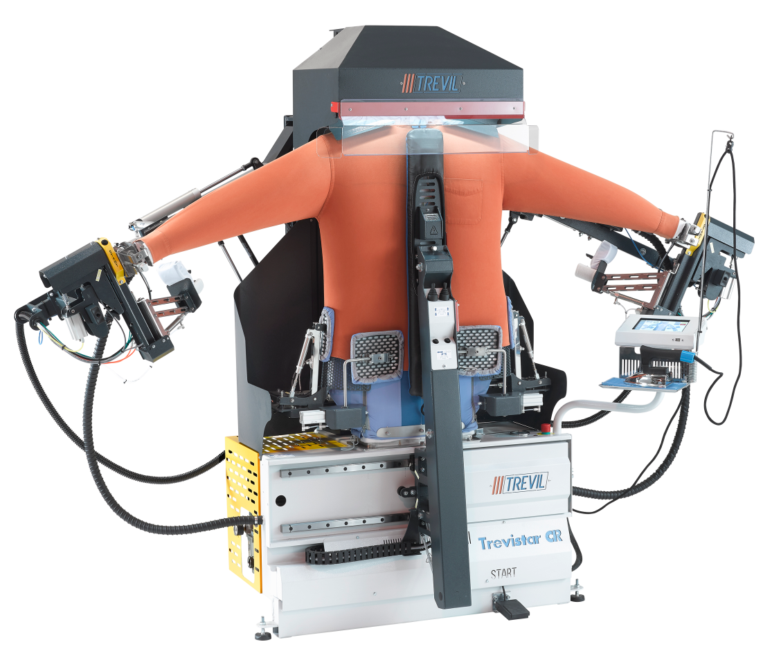 pallas finish systeme gmbh trevil hemdenfinisher trevistar PALLAS - TREVIL TREVISTAR CR 2/3 Der Hemdenfinisher: Er bügelt / finisht Lang- und Kurzarmhemden in fast allen Größen und Ausführungen in perfekter Qualität. Sehr leistungsfähig, klein und energiesparsam. Der Hemdenfinisher von Profis für Profis! Bis zu 45 Hemden / Stunde.