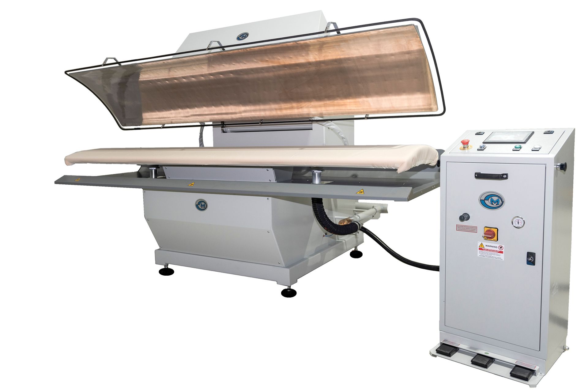 pallas finish systeme gmbh trevil malavasi bügelpresse wäschereipresse gardinenpresse jumbopresse gardinen bügeln vorhangpresse