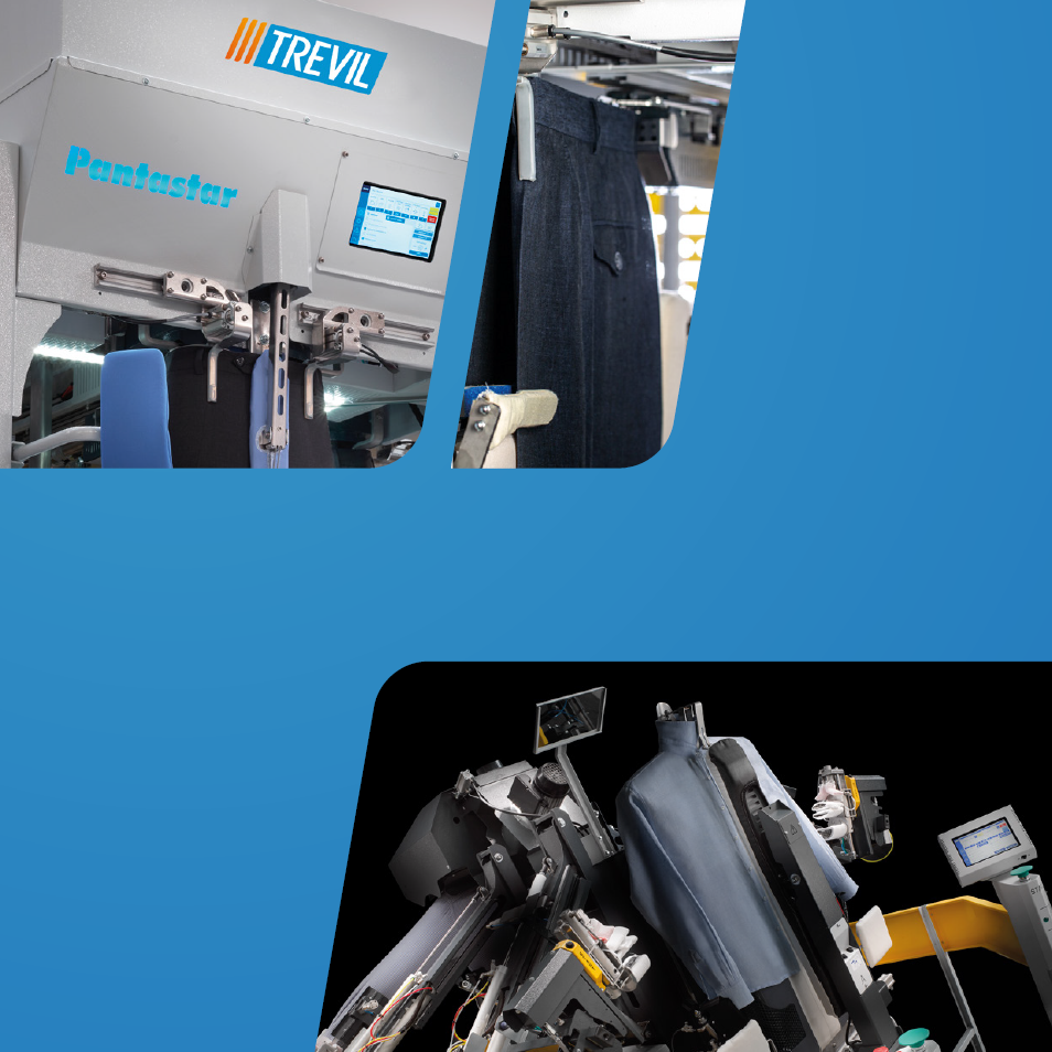 Der neue PALLAS TREVIL Hemdenfinisher Trevistar CR3 mit beheizter Frontleiste für Hemden, Mit Seitenspannern und Rückenleiste, Mit Kurz- und Langarmsystem, Mit neuem Touch-Steuercomputer, Mit Economizer für Wärmerückgewinnung, Mit Seiten- und Längsstreckung, Mit Dampfgebung- und Heissluft, Vollpneumatisch gesteuert, Auf Wunsch mit Bügeleisen, Für Blusen, Kurz- und Langarmhemden.