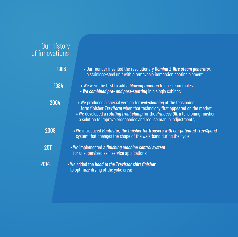 Der neue PALLAS TREVIL Hemdenfinisher Trevistar CR3 mit beheizter Frontleiste für Hemden, Mit Seitenspannern und Rückenleiste, Mit Kurz- und Langarmsystem, Mit neuem Touch-Steuercomputer, Mit Economizer für Wärmerückgewinnung, Mit Seiten- und Längsstreckung, Mit Dampfgebung- und Heissluft, Vollpneumatisch gesteuert, Auf Wunsch mit Bügeleisen, Für Blusen, Kurz- und Langarmhemden.