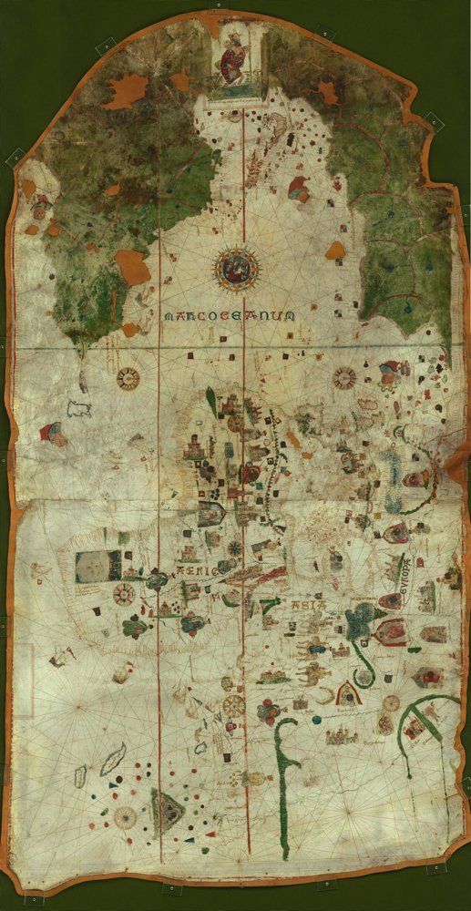 Universal Charter of Juan de la Cosa exhibited at the Naval Museum in Madrid, Spain Photo: Courtesy of the Naval Museum in Madrid Universal Charter of Juan de la Cosa exhibited at the Naval Museum in Madrid, Spain Photo: Courtesy of the Naval Museum in Madrid