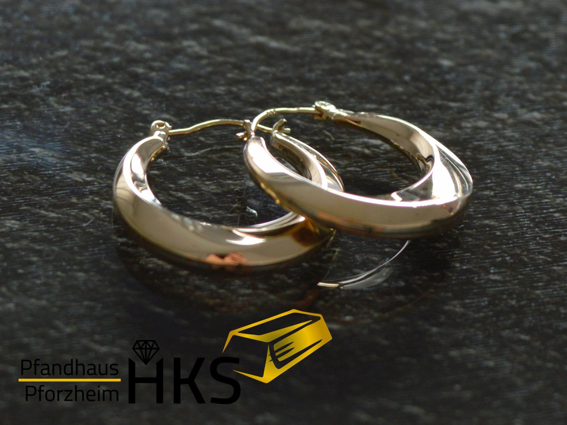 Gold- Creolen, 333/ Gold, ca. 2,23 g