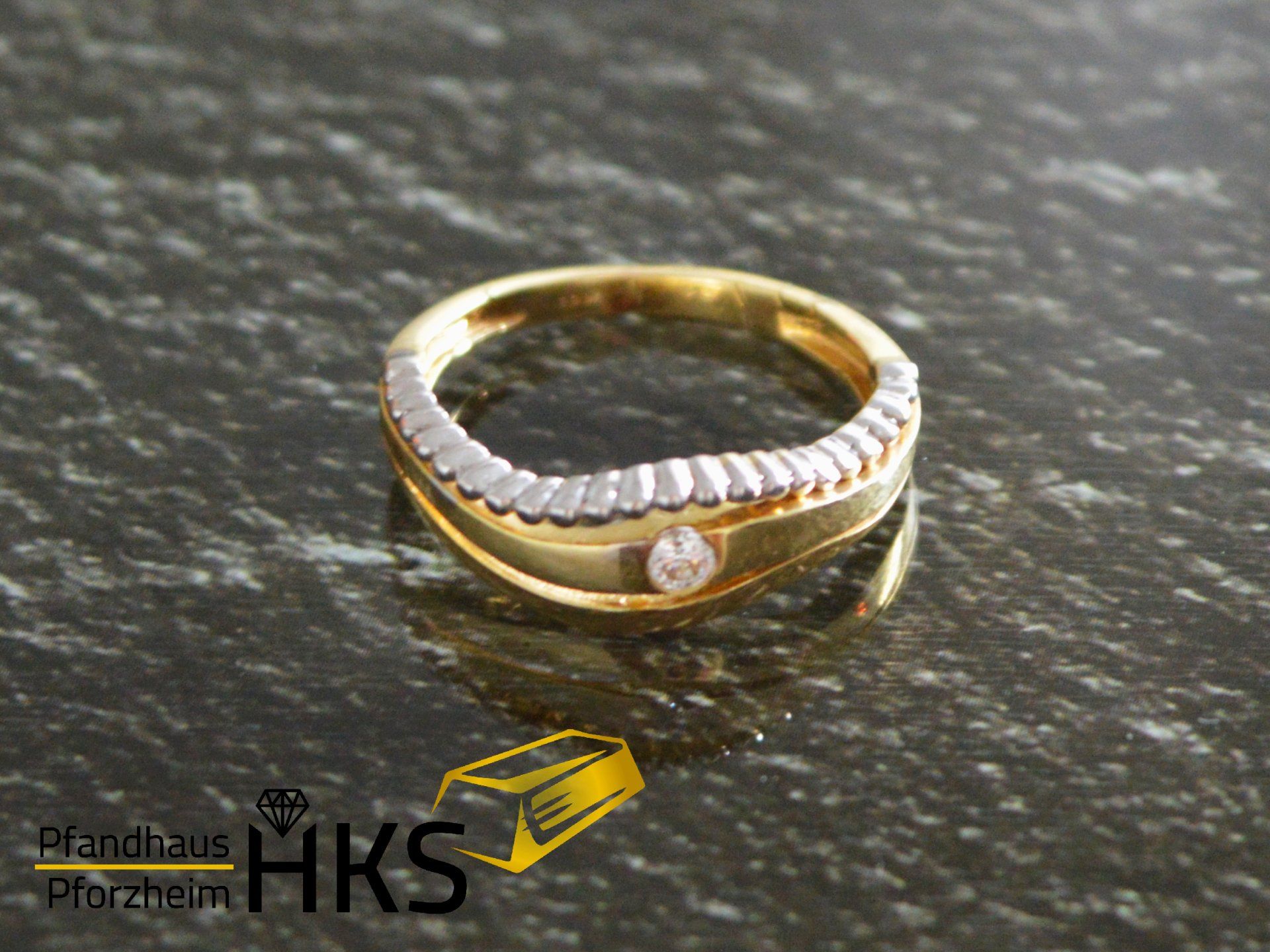 Ring Gold 333/-2,45 g Damen Ring mit Zirkonia
