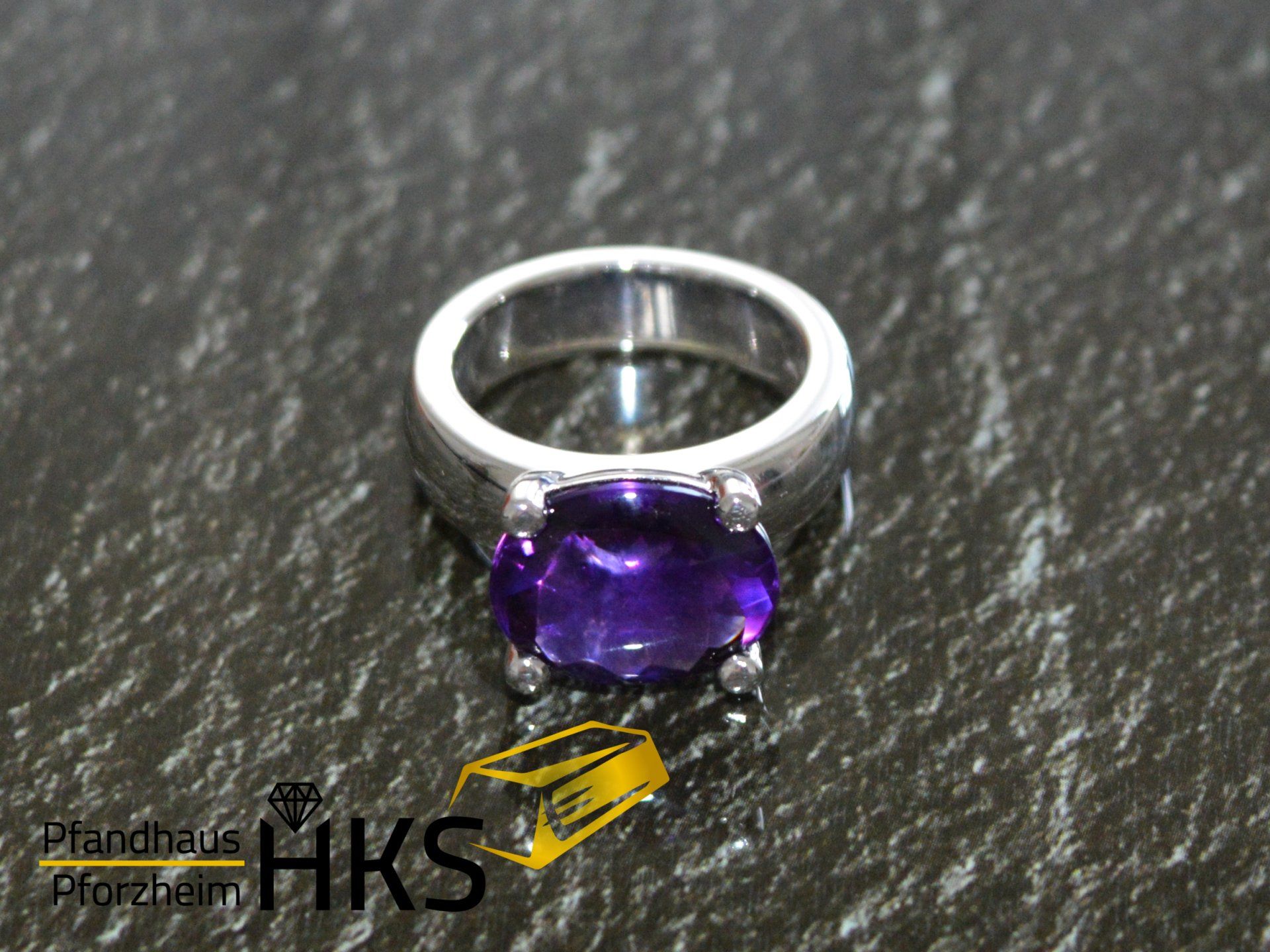 Ring Gold 750/-19,35 g Amethyst