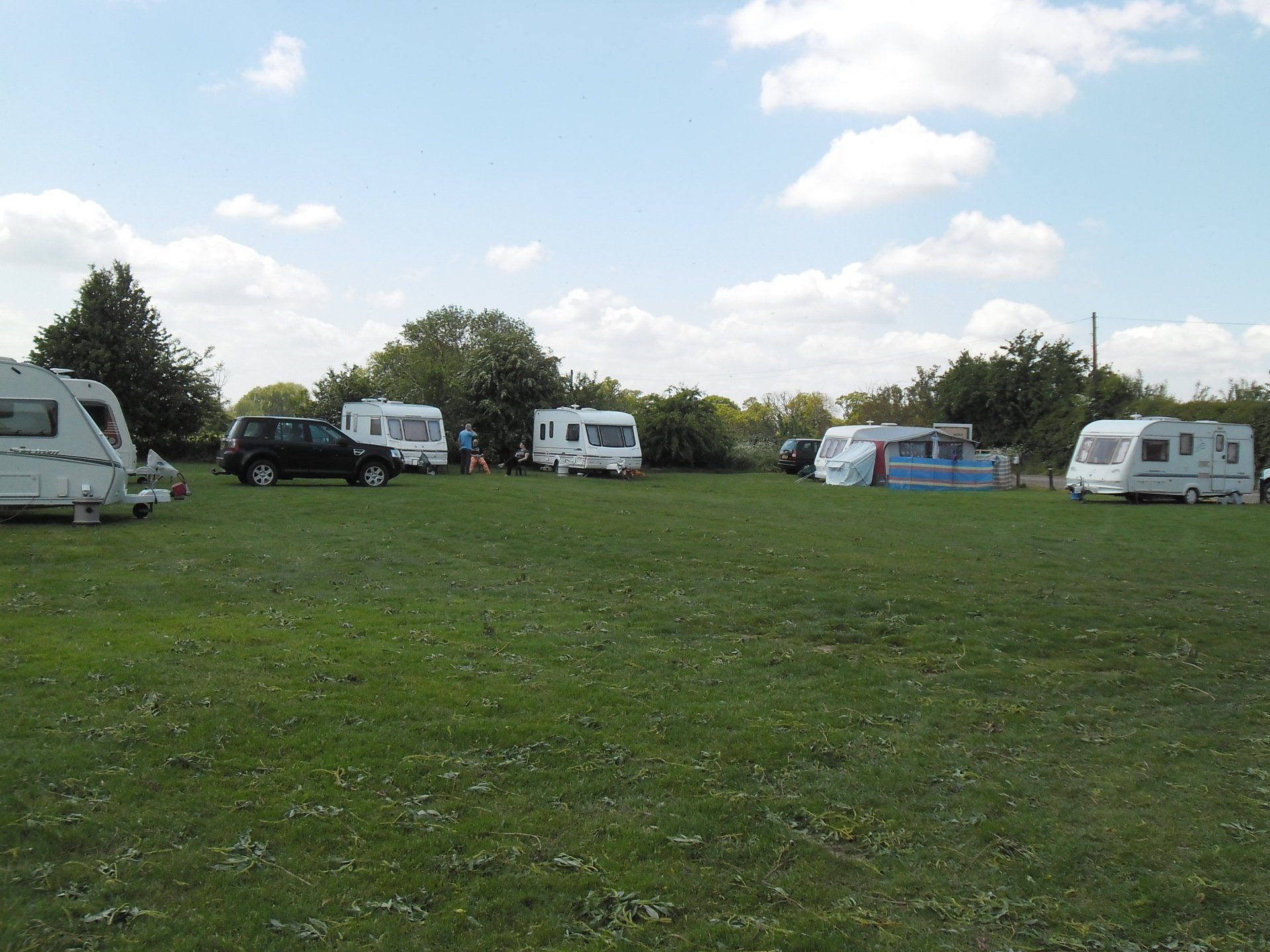 Lower Lode riverside camping and caravan site near Tewkesbury, Gloucestershire